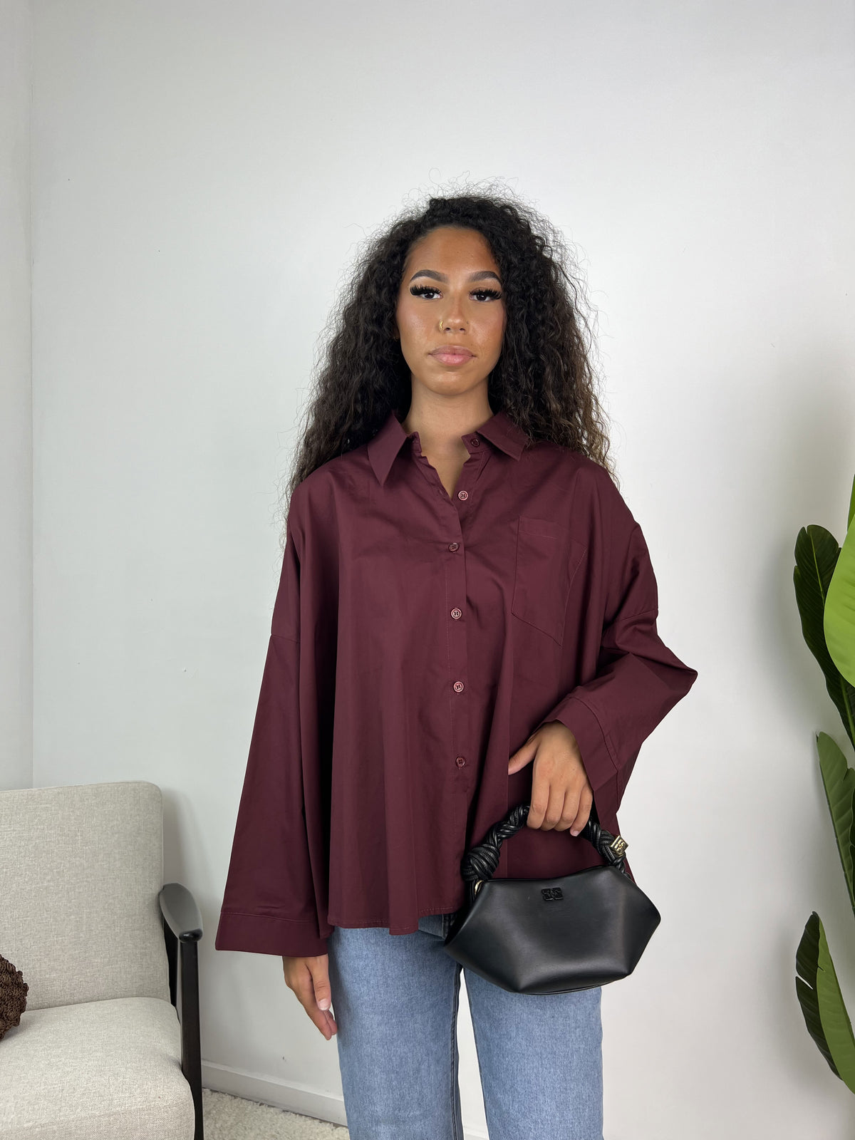 Yamina - Chemise oversize en popeline