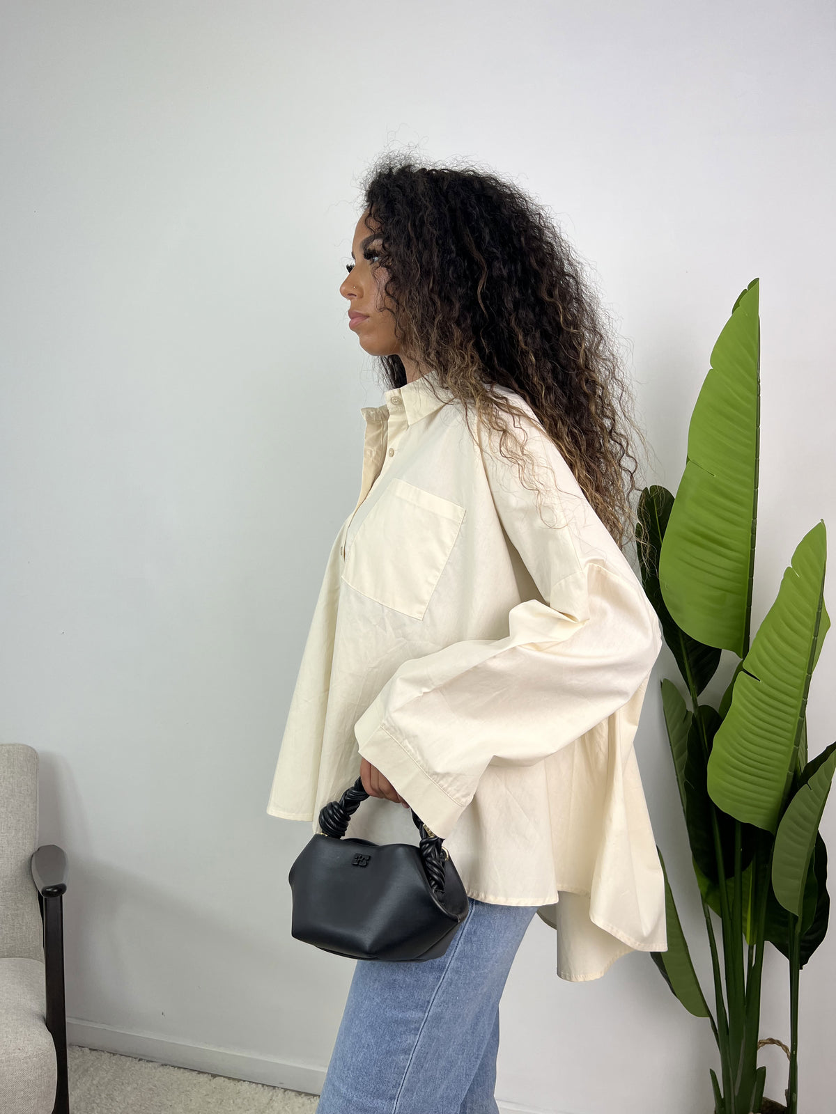 Yamina - Chemise oversize en popeline