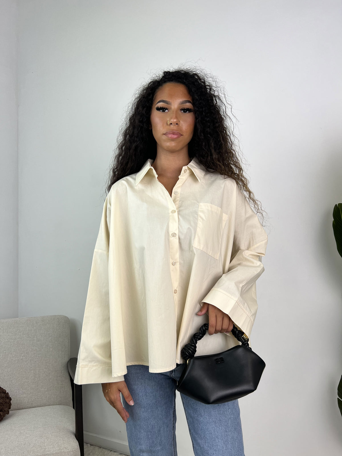 Yamina - Chemise oversize en popeline