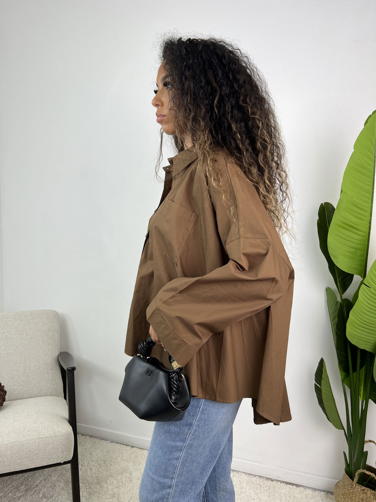 Yamina - Chemise oversize en popeline