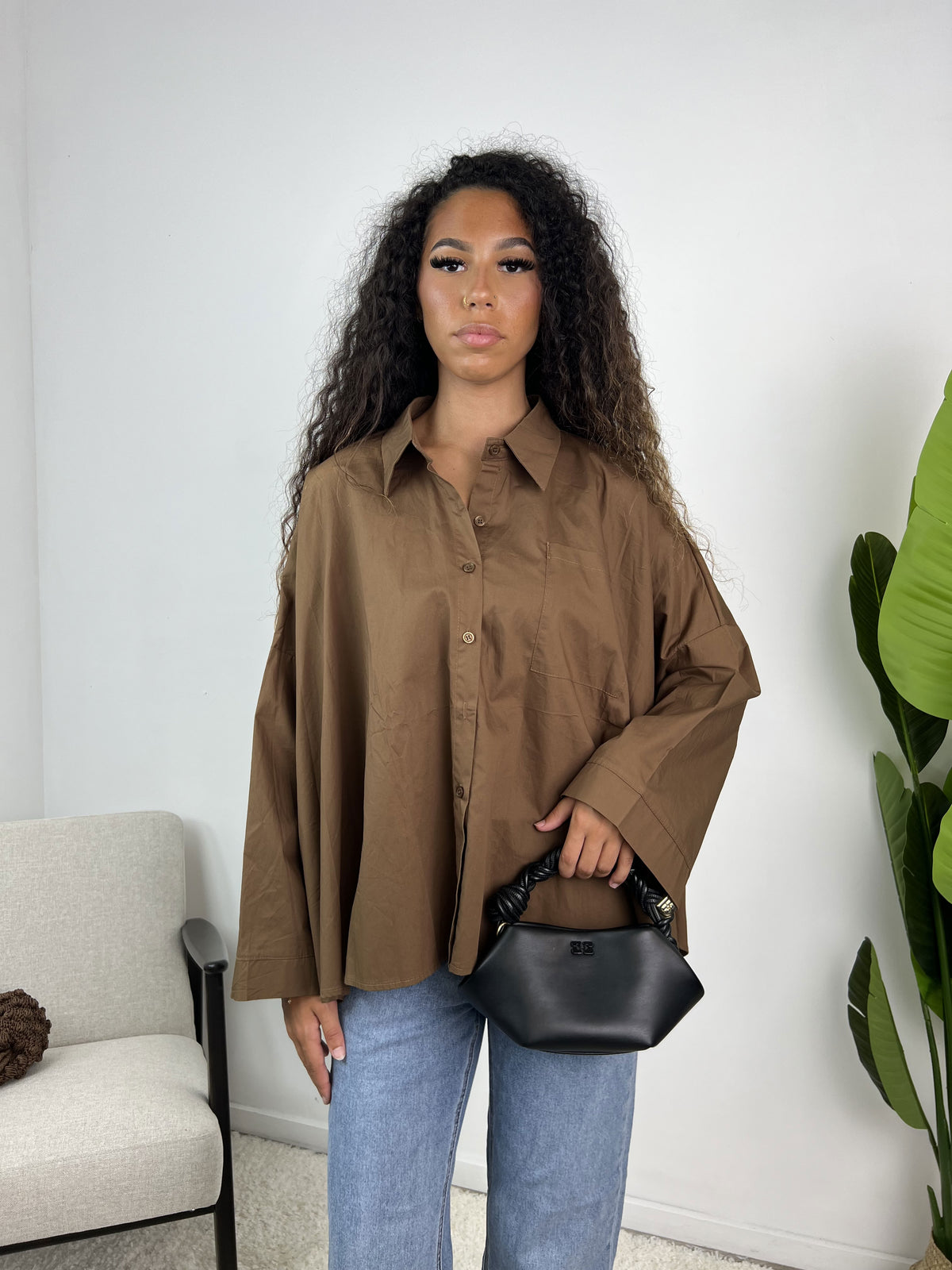 Yamina - Chemise oversize en popeline