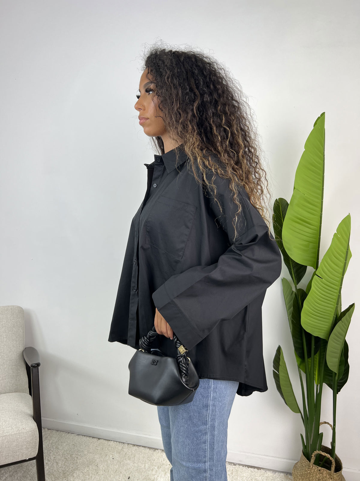 Yamina - Chemise oversize en popeline