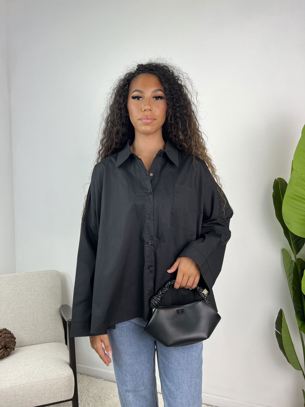 Yamina - Chemise oversize en popeline