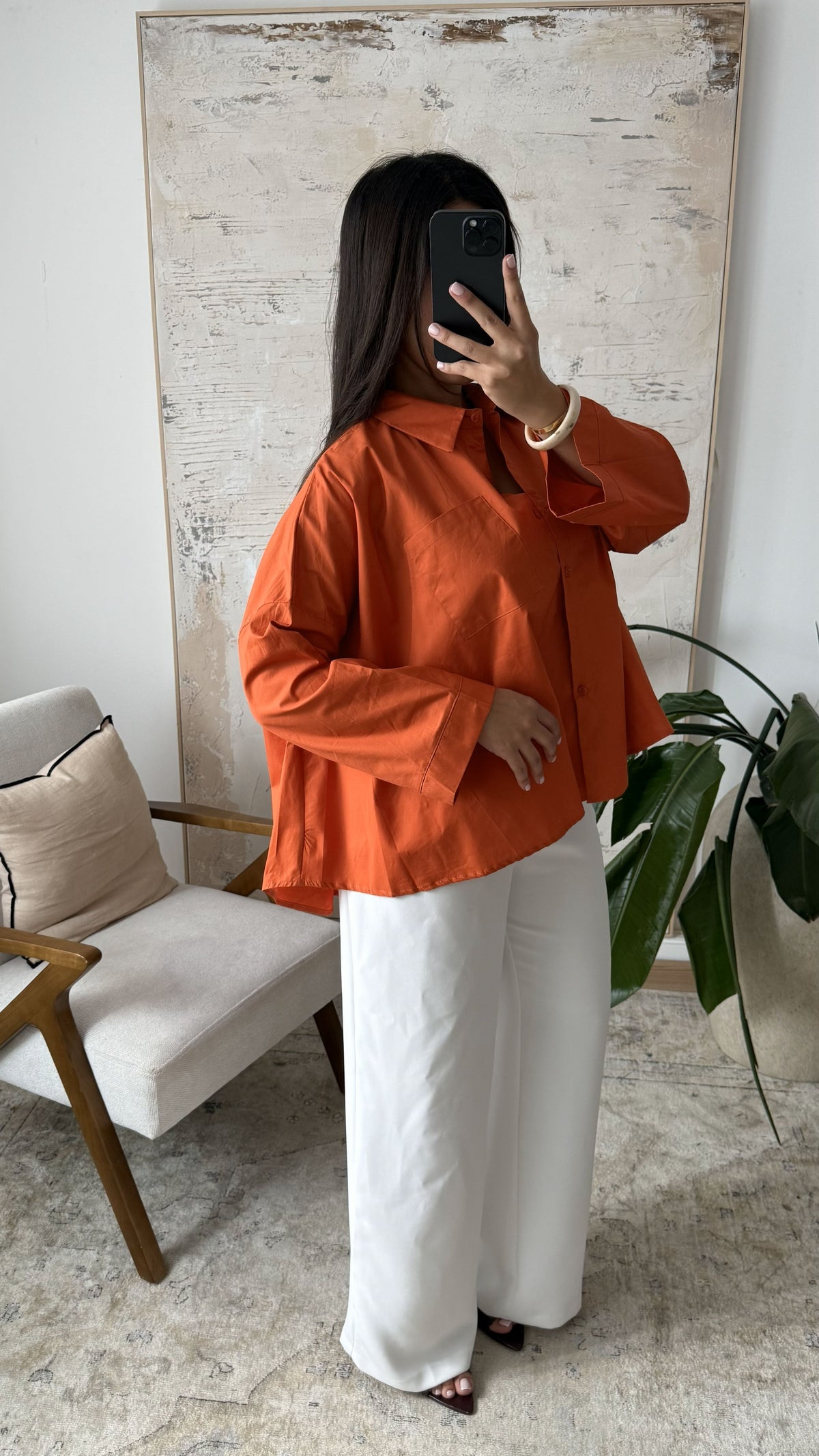 Yamina - Chemise oversize en popeline