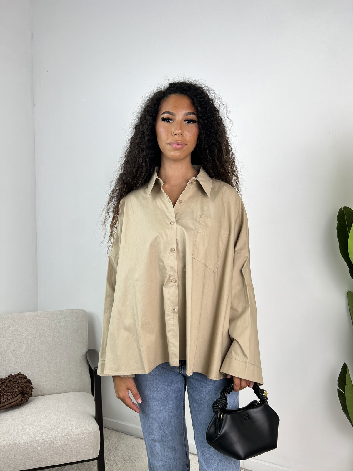 Yamina - Chemise oversize en popeline