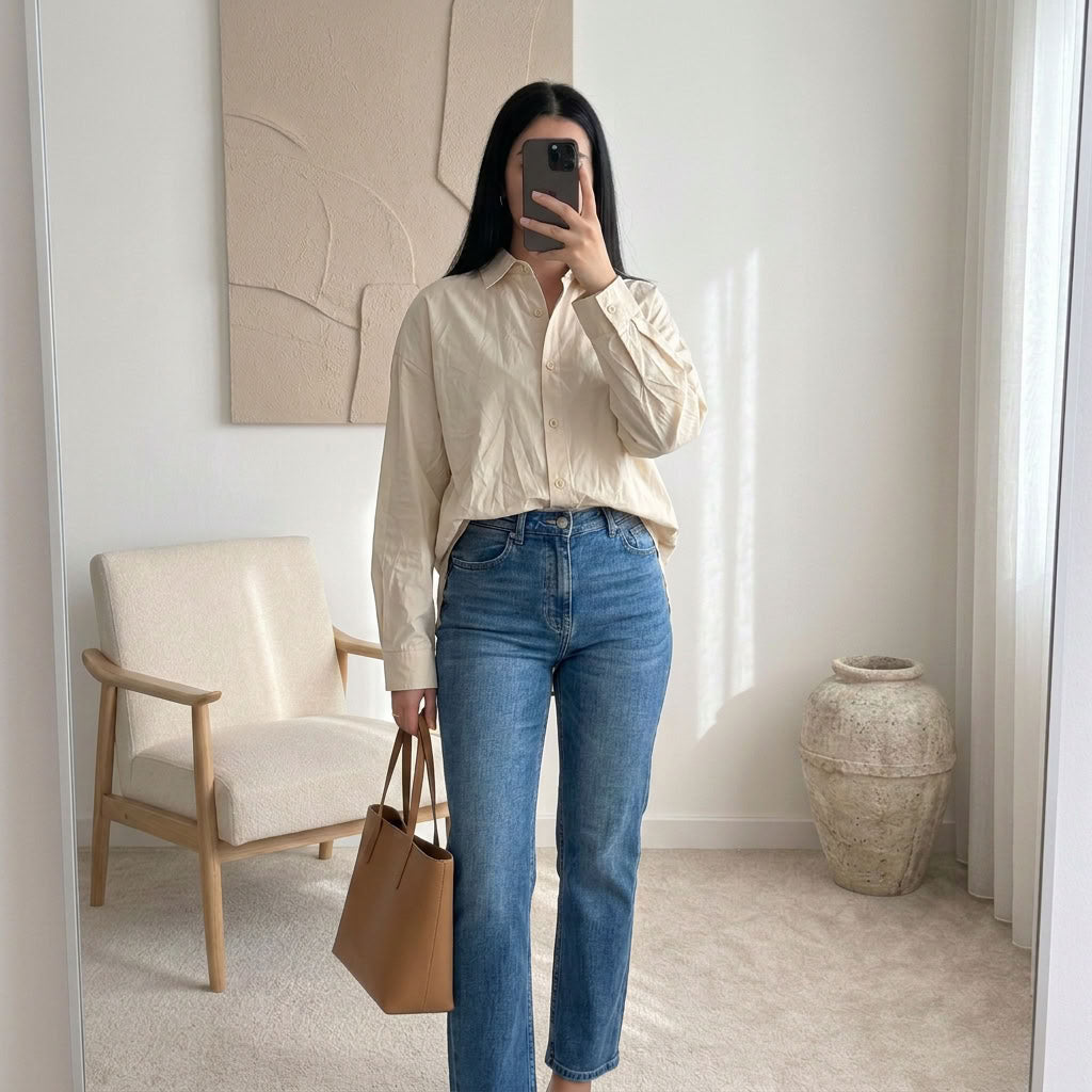 Chemise Élina – Popeline à nœuds dos