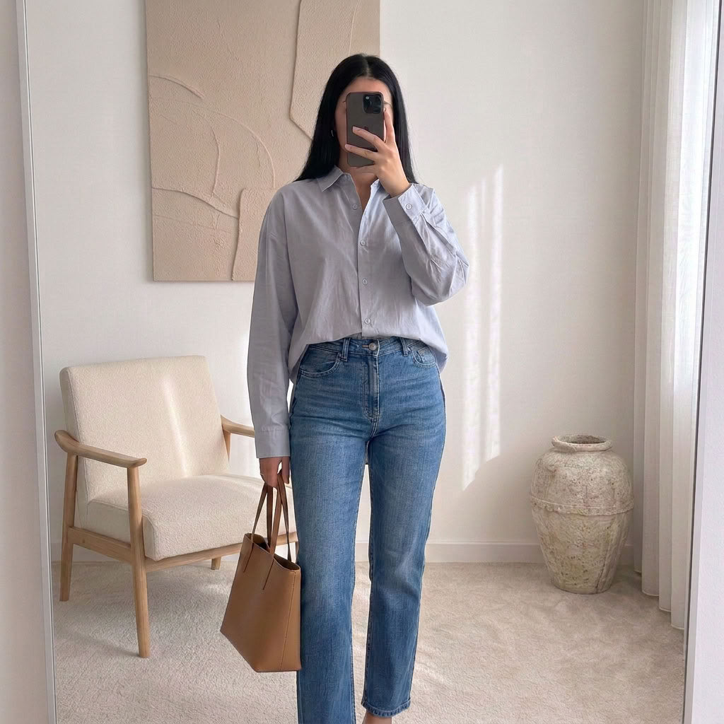 Chemise Élina – Popeline à nœuds dos
