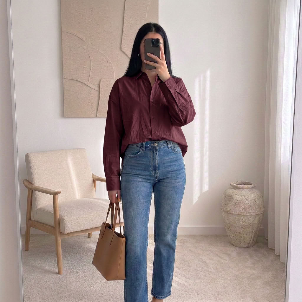 Chemise Élina – Popeline à nœuds dos