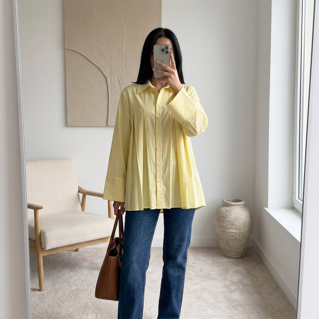 Chemise Amaya – Popeline plissée
