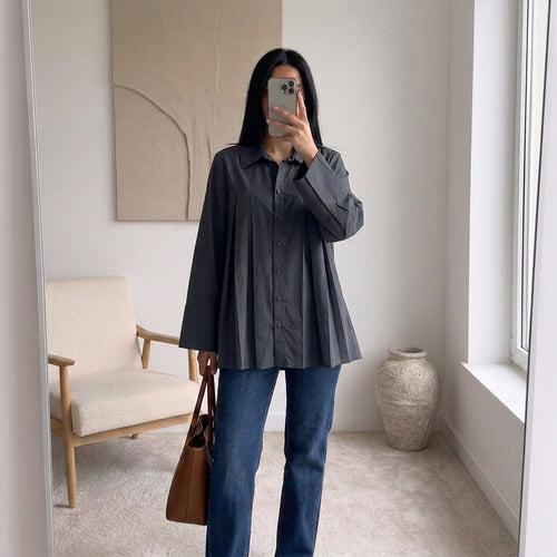 Chemise Amaya – Popeline plissée