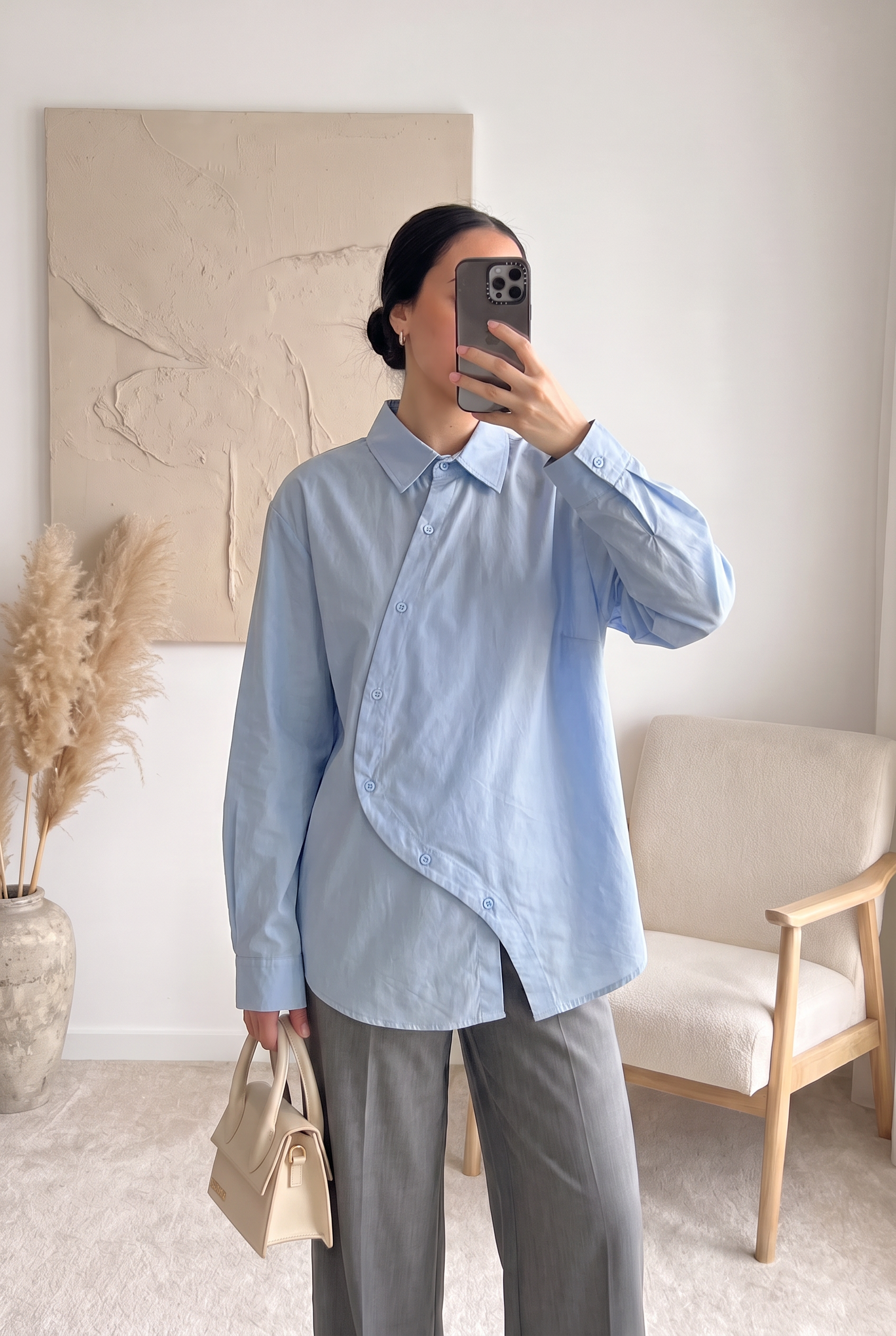 Chemise Élina – Popeline asymétrique