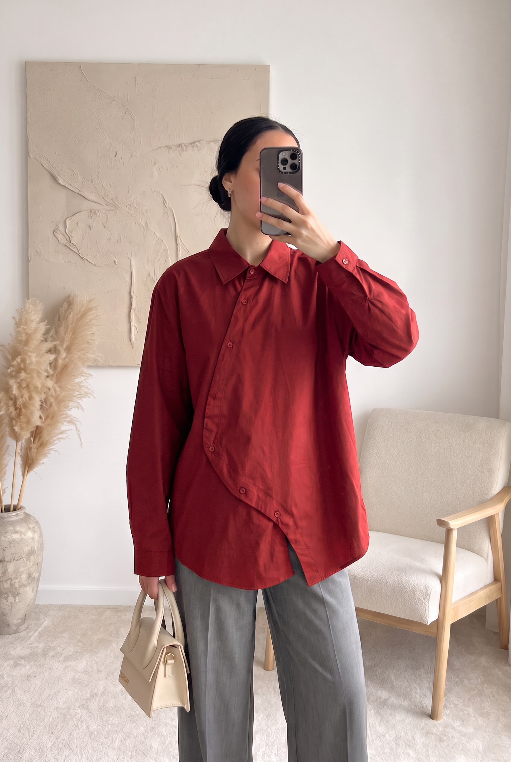 Chemise Élina – Popeline asymétrique