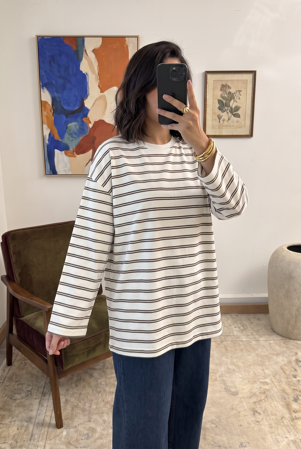 T-shirt oversize à rayures – Milo