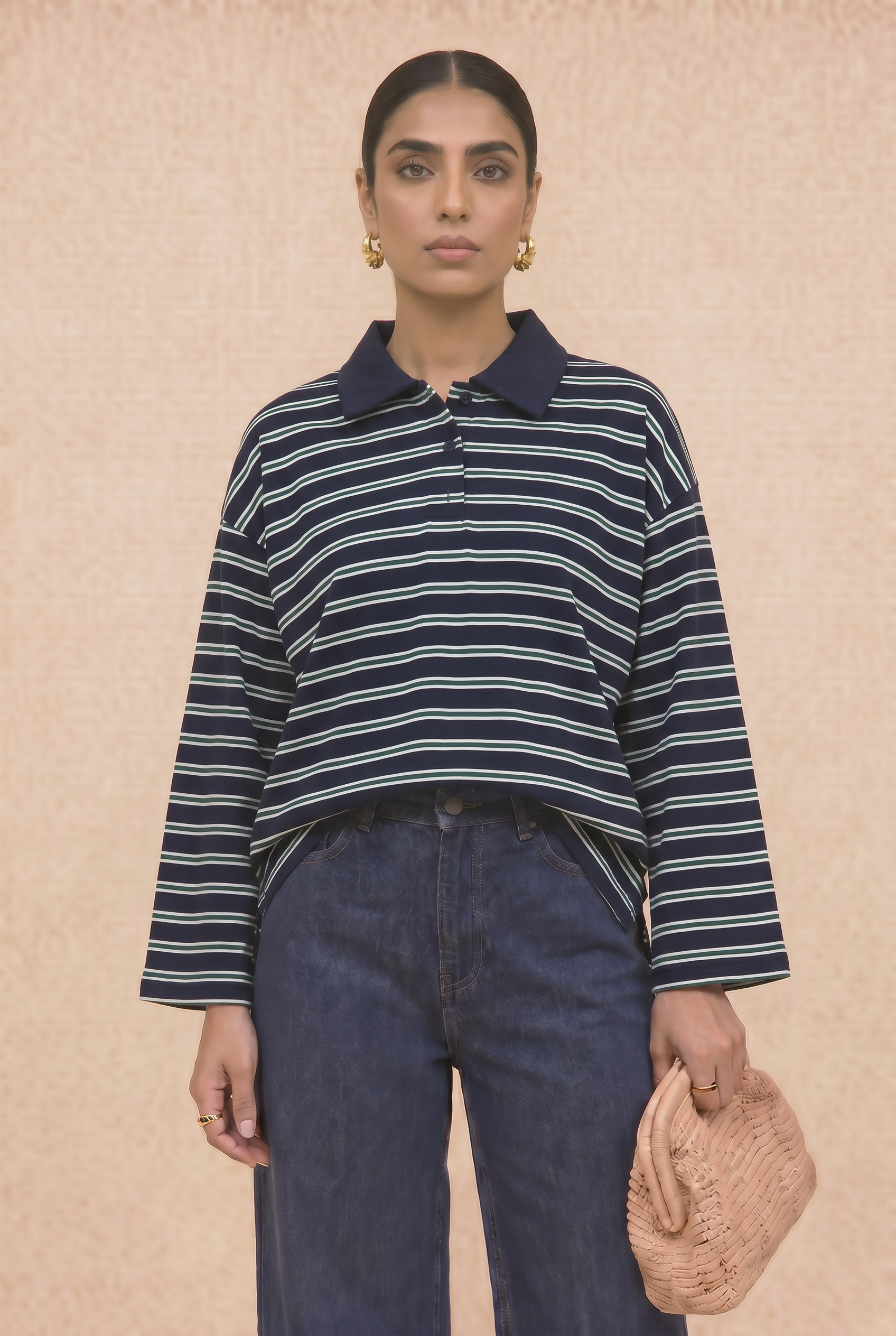 T-shirt manches longues rayé Céline