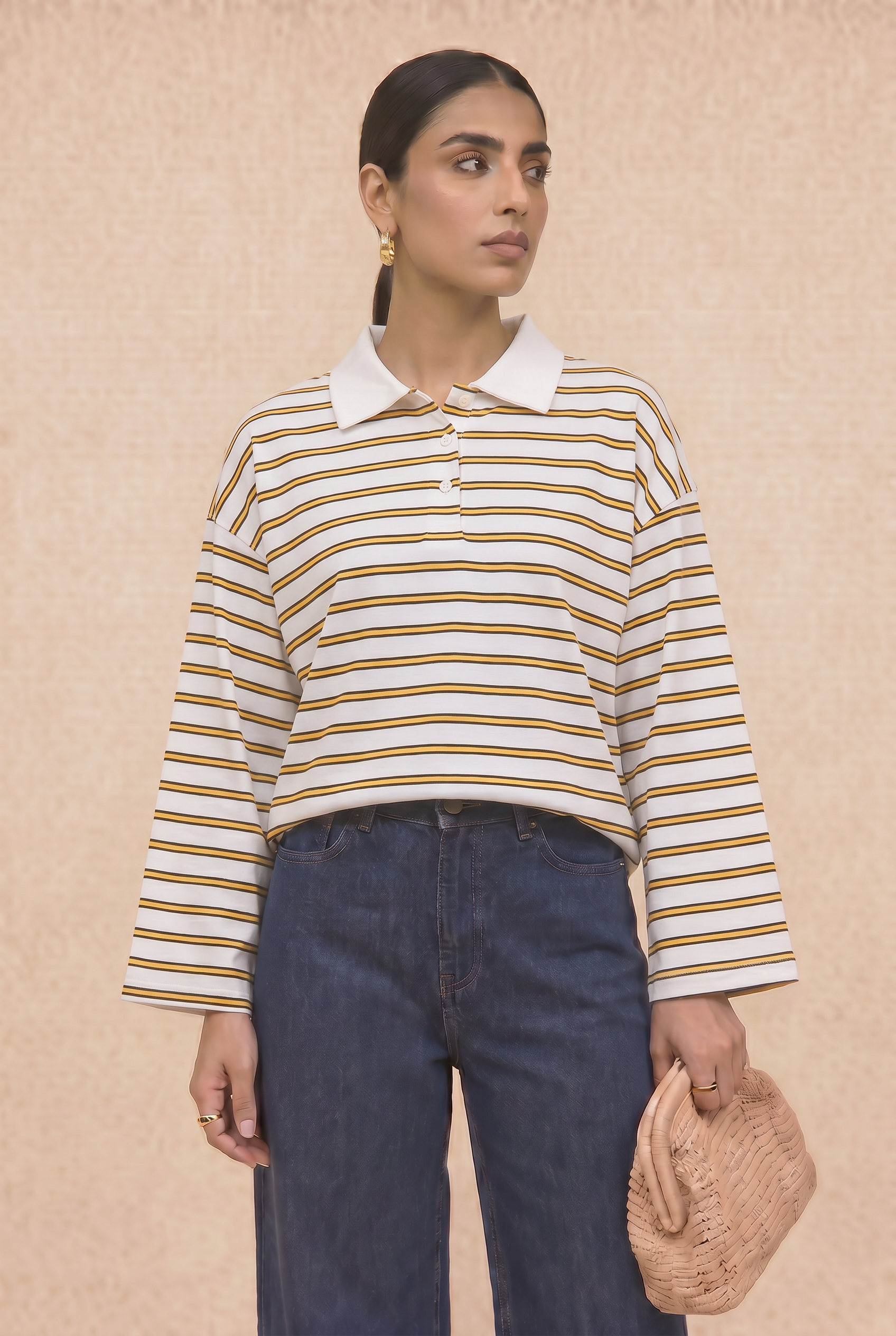 T-shirt manches longues rayé Céline