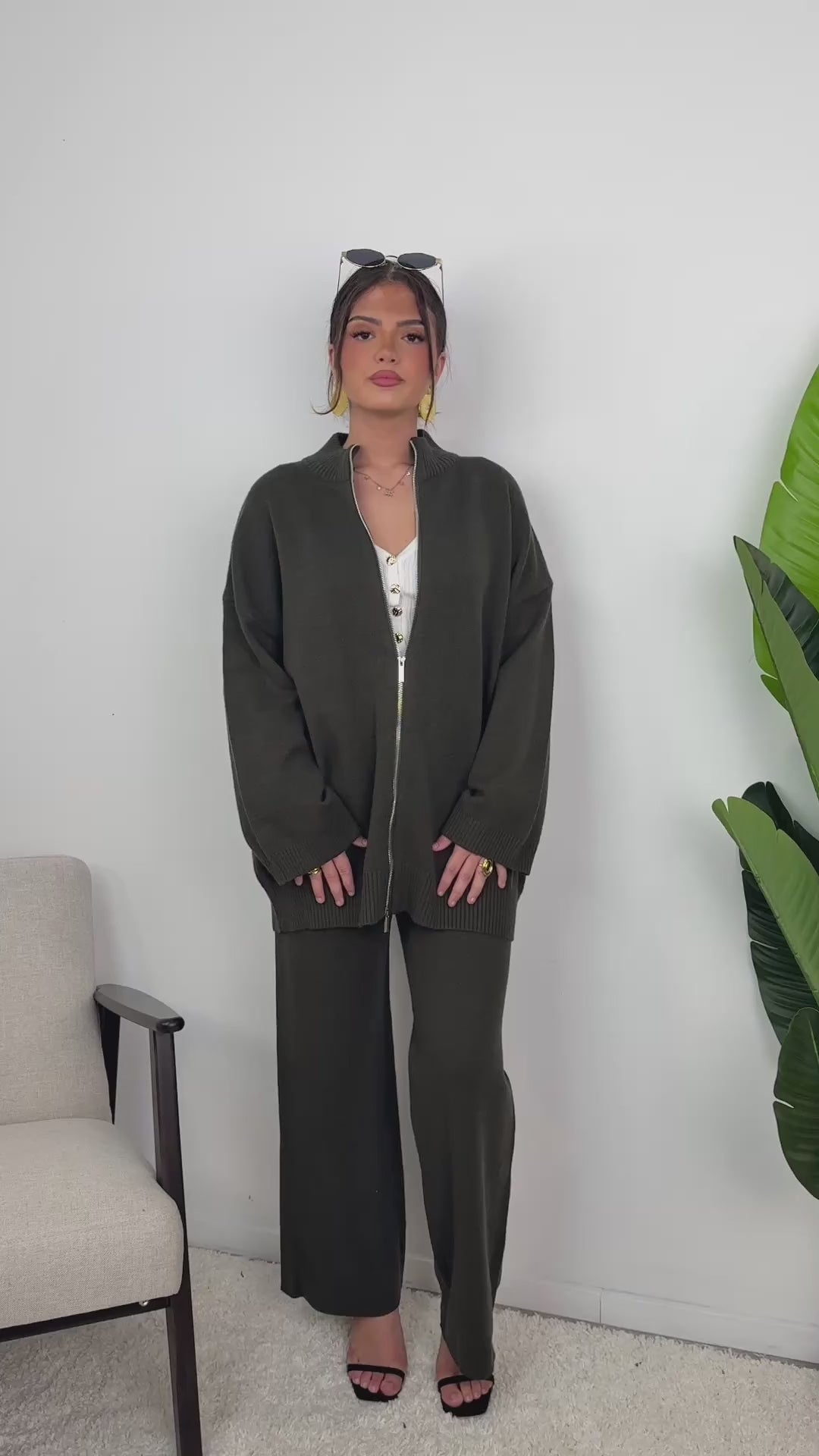 Ensemble gilet zippé Lamya