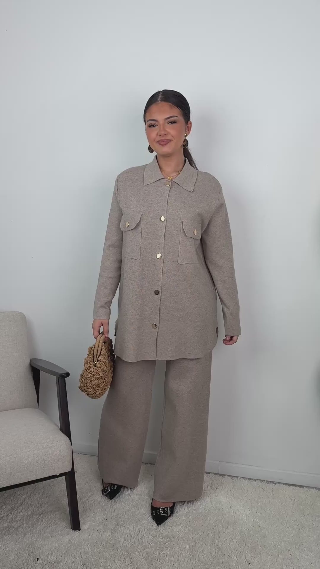 Ensemble Victoire – Maille boutonnée