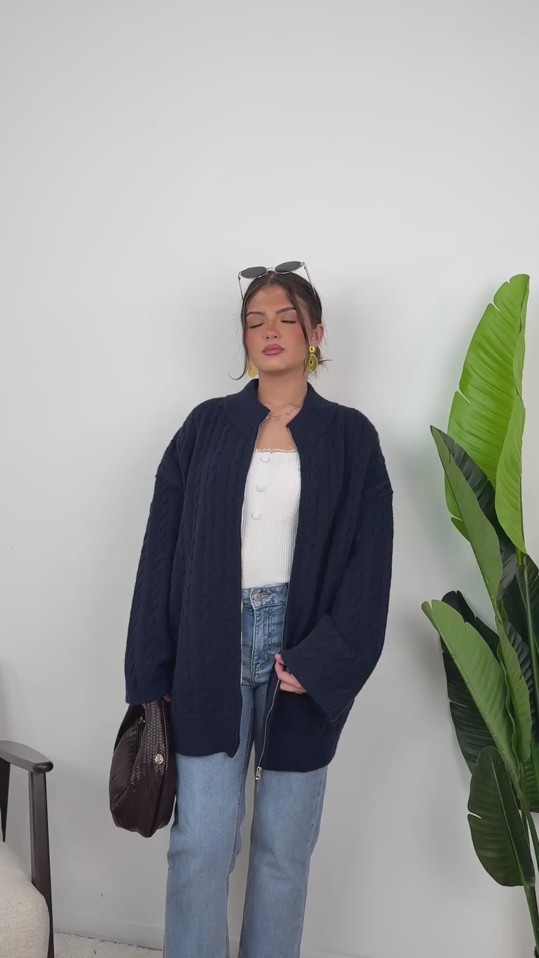 Gilet Lyra – Maille torsadée zippée