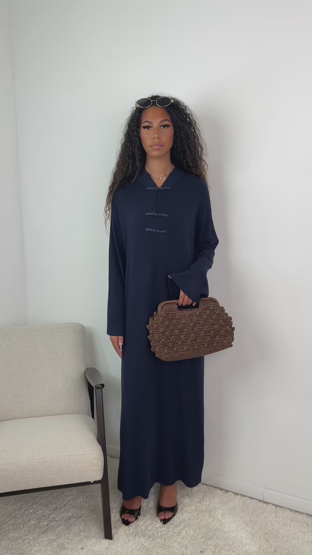 Robe col mao Azmira