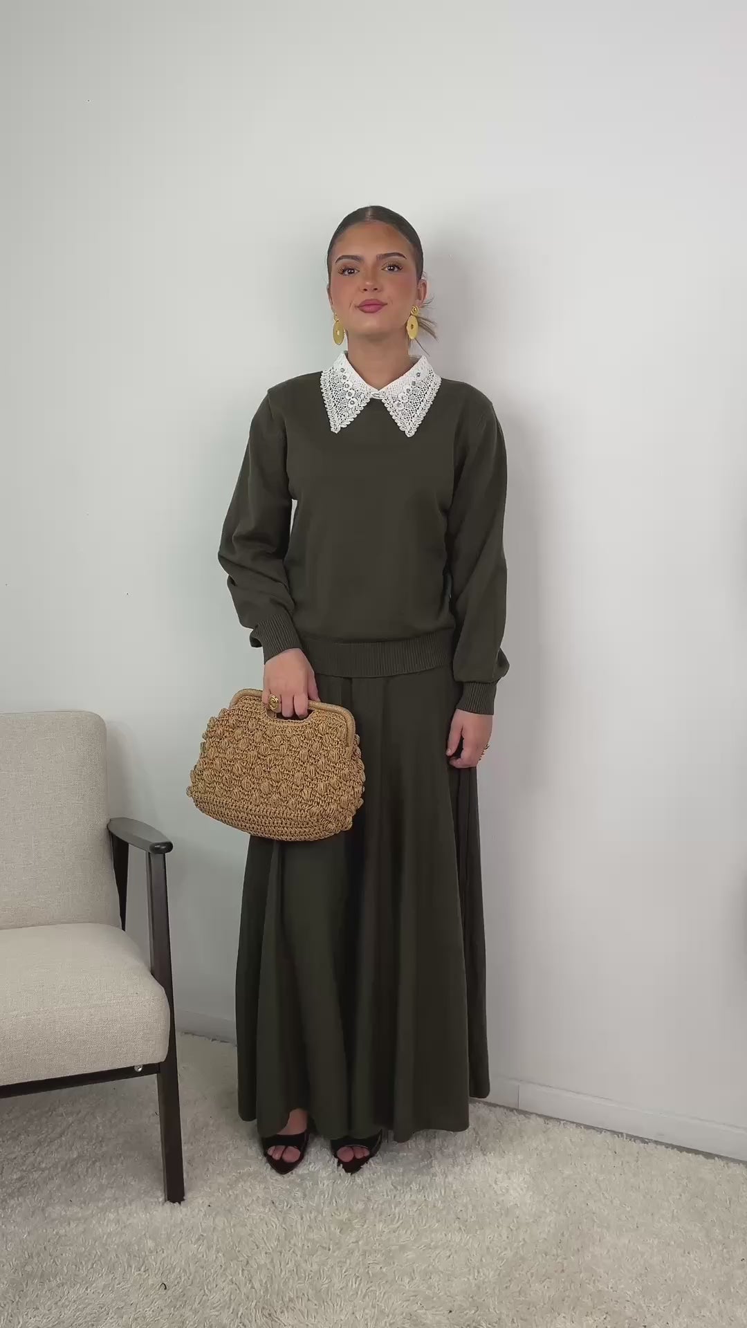 Ensemble Lisa – Maille & jupe évasée