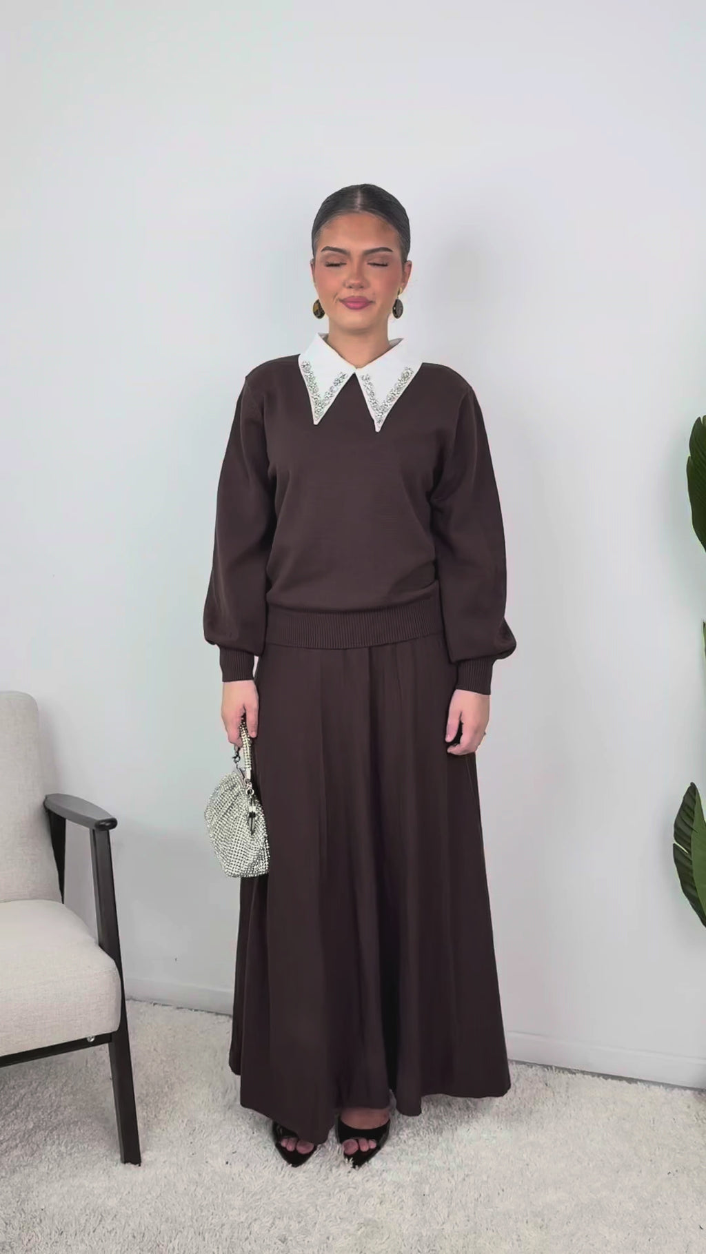 Ensemble Ena  – Maille & jupe évasée